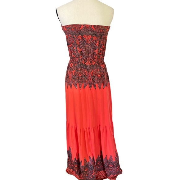 Language Womens Red/Black Strapless Maxi Dre’s (L) - Picture 2 of 5